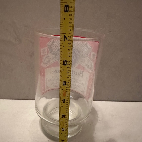Vintage 1970's Budweiser Large 32 Oz Pedestal Foot Lager Beer Glass Cup - Picture 4 of 6